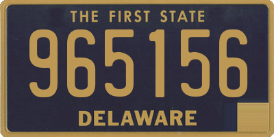 DE license plate 965156