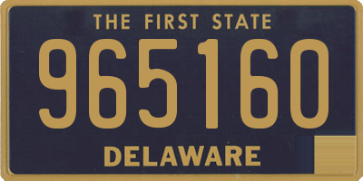 DE license plate 965160