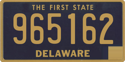 DE license plate 965162