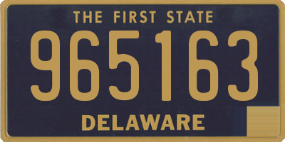 DE license plate 965163