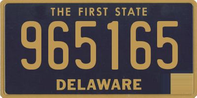 DE license plate 965165