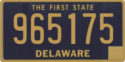 DE license plate 965175