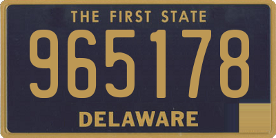 DE license plate 965178