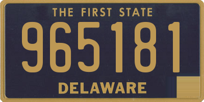 DE license plate 965181