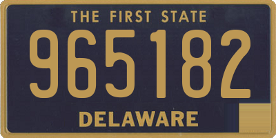 DE license plate 965182