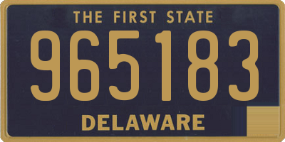 DE license plate 965183