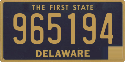 DE license plate 965194