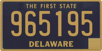 DE license plate 965195