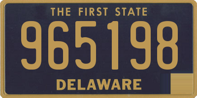 DE license plate 965198