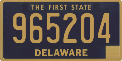 DE license plate 965204