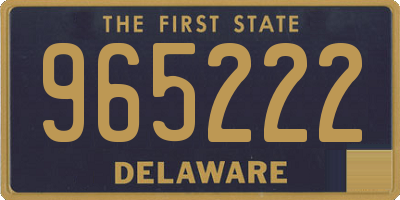 DE license plate 965222