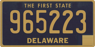 DE license plate 965223