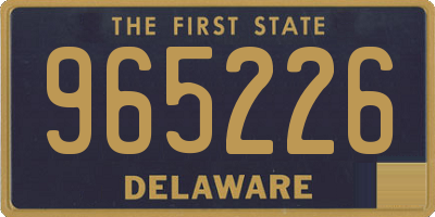 DE license plate 965226