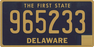 DE license plate 965233