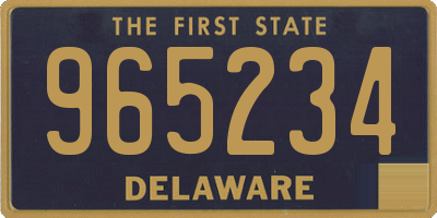 DE license plate 965234