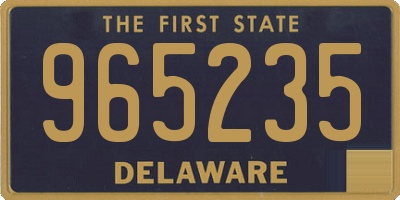 DE license plate 965235