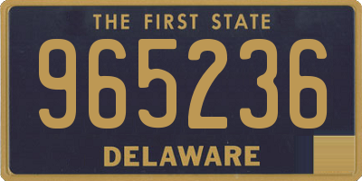 DE license plate 965236