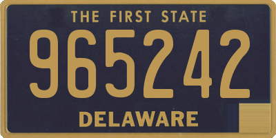 DE license plate 965242