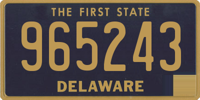 DE license plate 965243