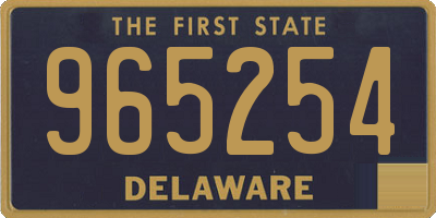 DE license plate 965254