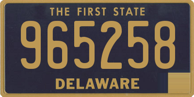 DE license plate 965258