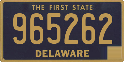 DE license plate 965262