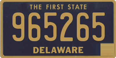 DE license plate 965265