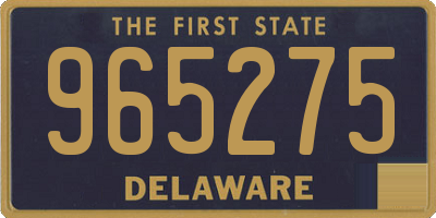 DE license plate 965275