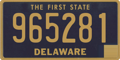 DE license plate 965281