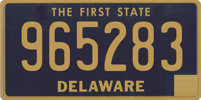 DE license plate 965283