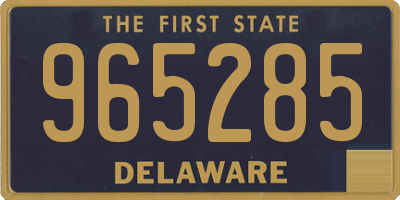 DE license plate 965285