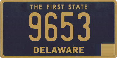 DE license plate 9653