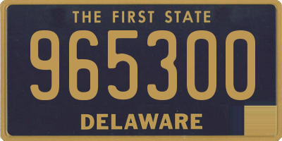 DE license plate 965300