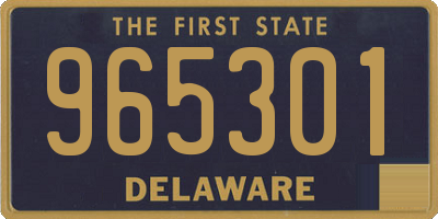 DE license plate 965301