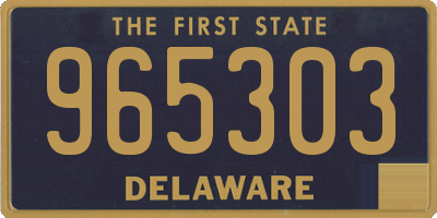 DE license plate 965303