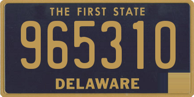 DE license plate 965310