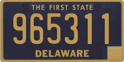DE license plate 965311