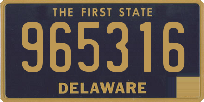 DE license plate 965316