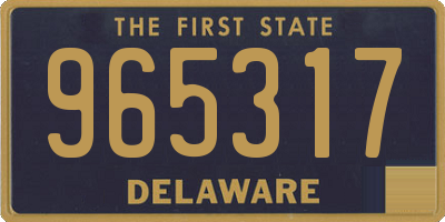 DE license plate 965317