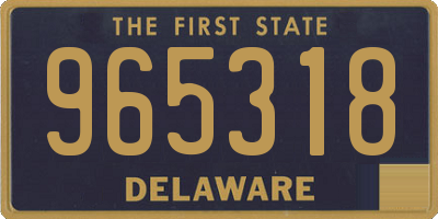 DE license plate 965318