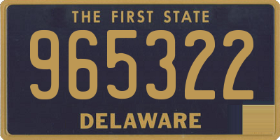 DE license plate 965322