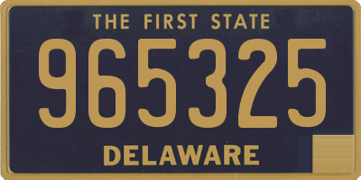 DE license plate 965325