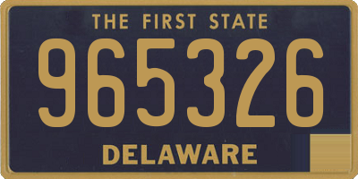 DE license plate 965326