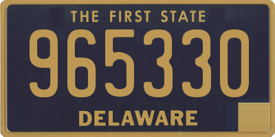 DE license plate 965330