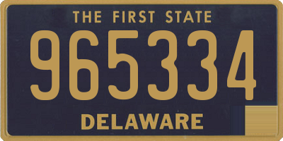 DE license plate 965334