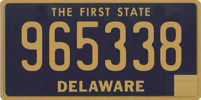 DE license plate 965338