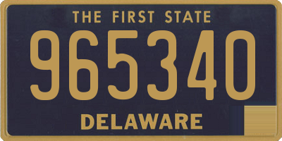 DE license plate 965340