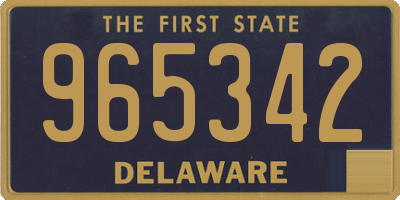 DE license plate 965342