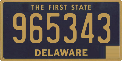 DE license plate 965343