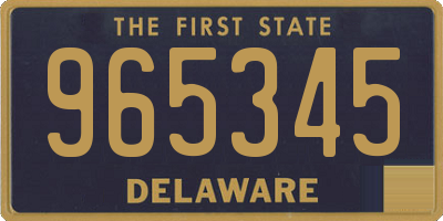 DE license plate 965345